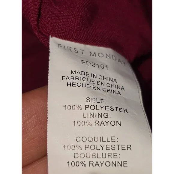 Anthropologie First Monday Womens Floral Wrap Maxi Brick Dress Red Medium - Picture 3 of 4